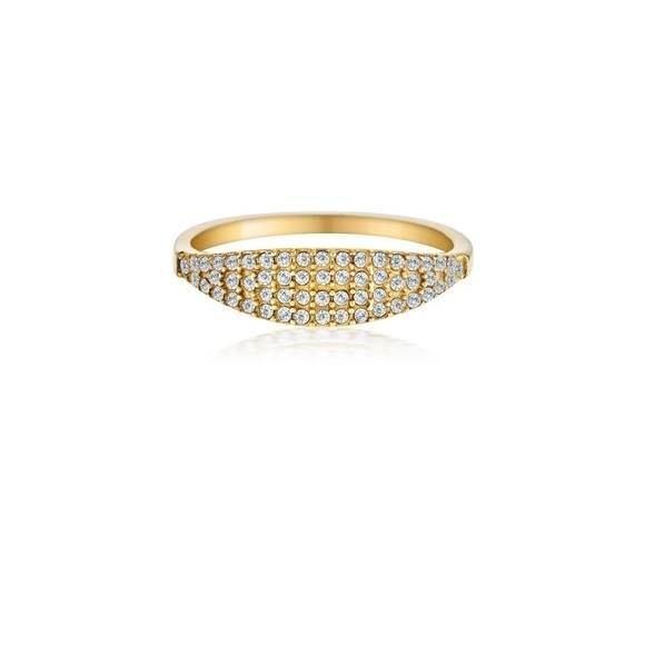 🌟SALE🌟18K Gold Plated Cubic Zirconia Stones Ring - Picture 1 of 7